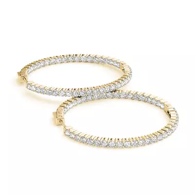 Classic Pavé Eternal Diamond Hoop Earrings